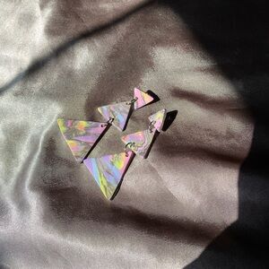 honey hearted triangle earrings